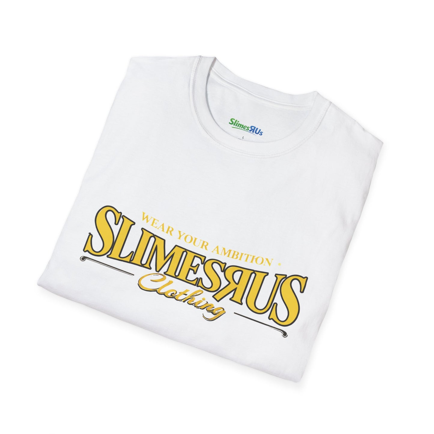 SlimesRUs T-Shirt — Yellow Logo Graphic Tee