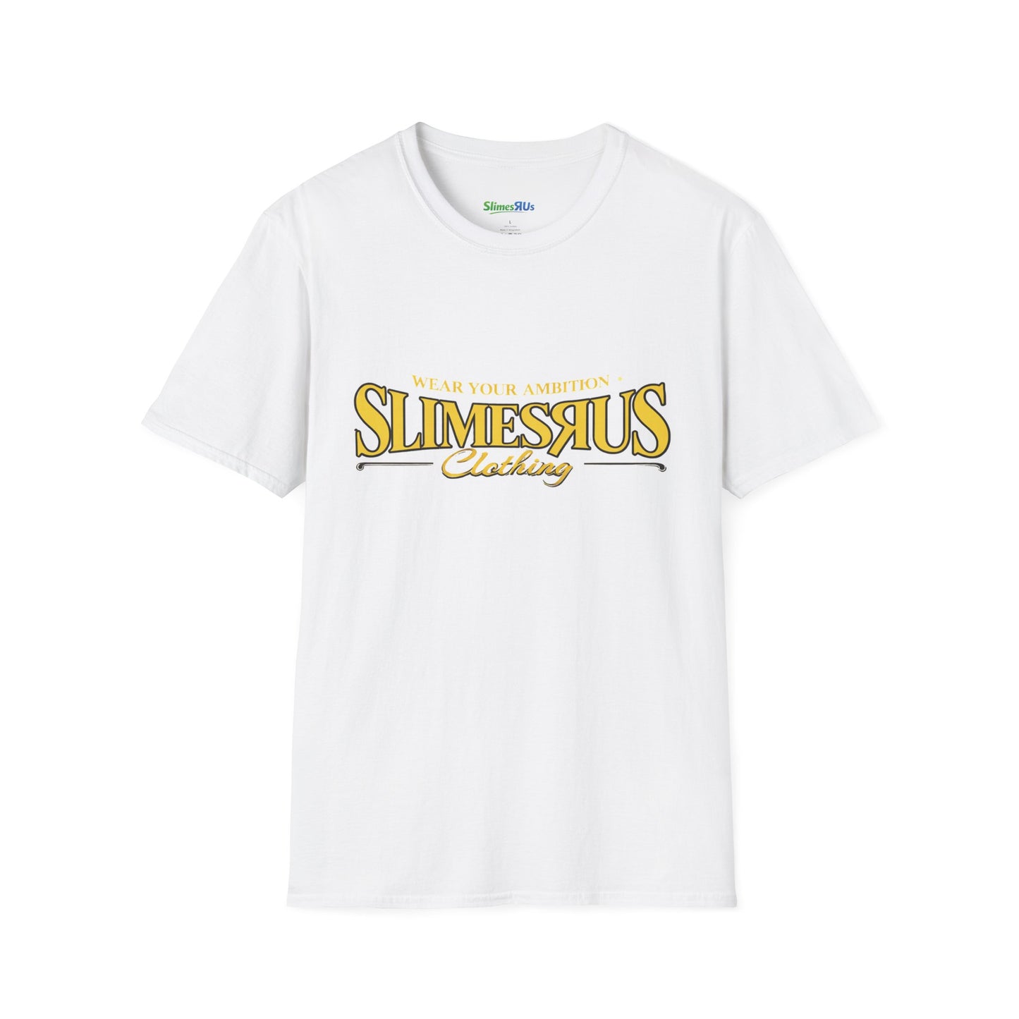 SlimesRUs T-Shirt — Yellow Logo Graphic Tee