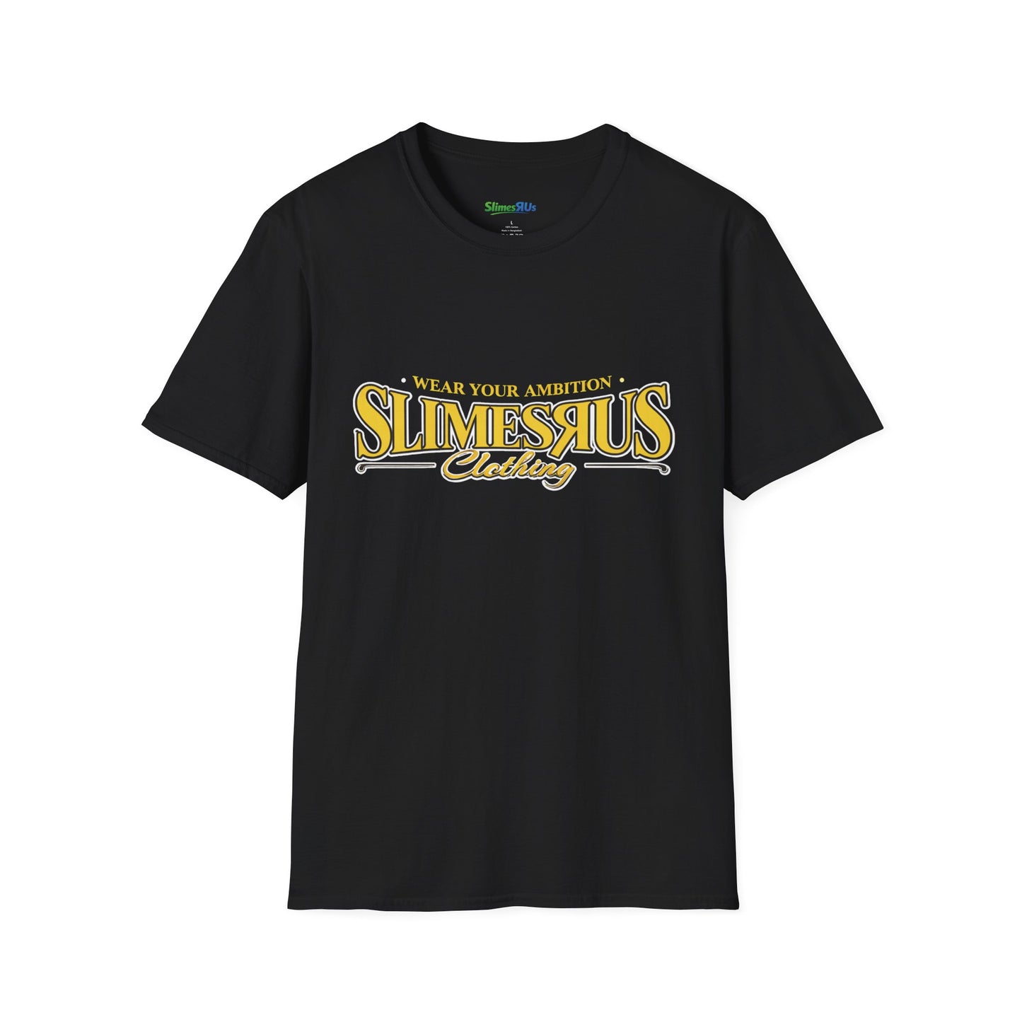 SlimesRUs T-Shirt — Yellow Logo Graphic Tee