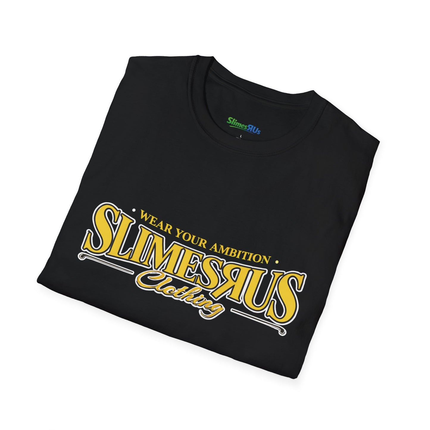 SlimesRUs T-Shirt — Yellow Logo Graphic Tee