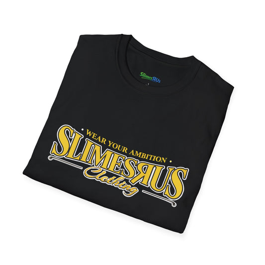 SlimesRUs T-Shirt — Yellow Logo Graphic Tee