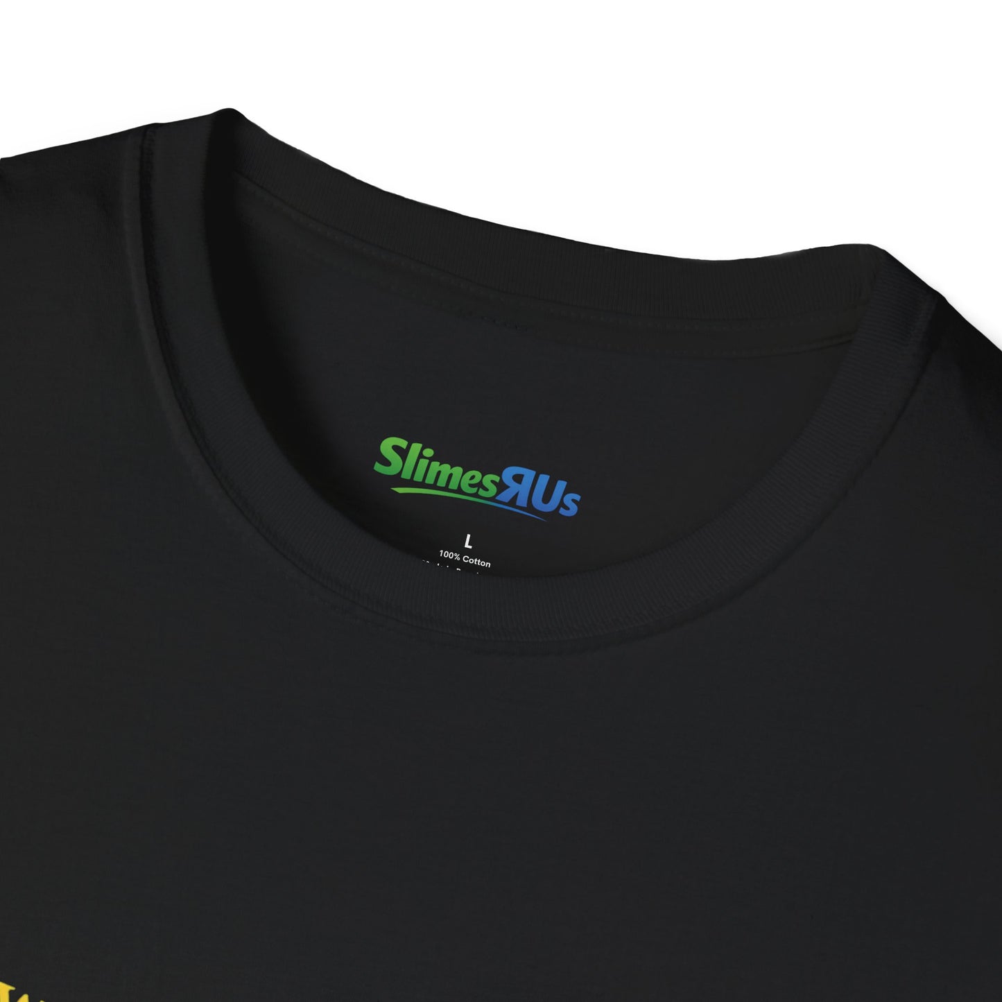 SlimesRUs T-Shirt — Yellow Logo Graphic Tee